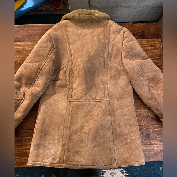 Brown vintage shearling coat - Picture 6 of 6